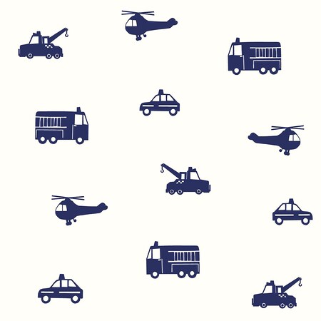 Manhattan Comfort Hayes Briony Navy Vehicles 33 ft L X 209 in W Wallpaper BR4060-137321